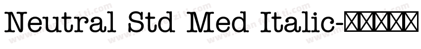 Neutral Std Med Italic字体转换